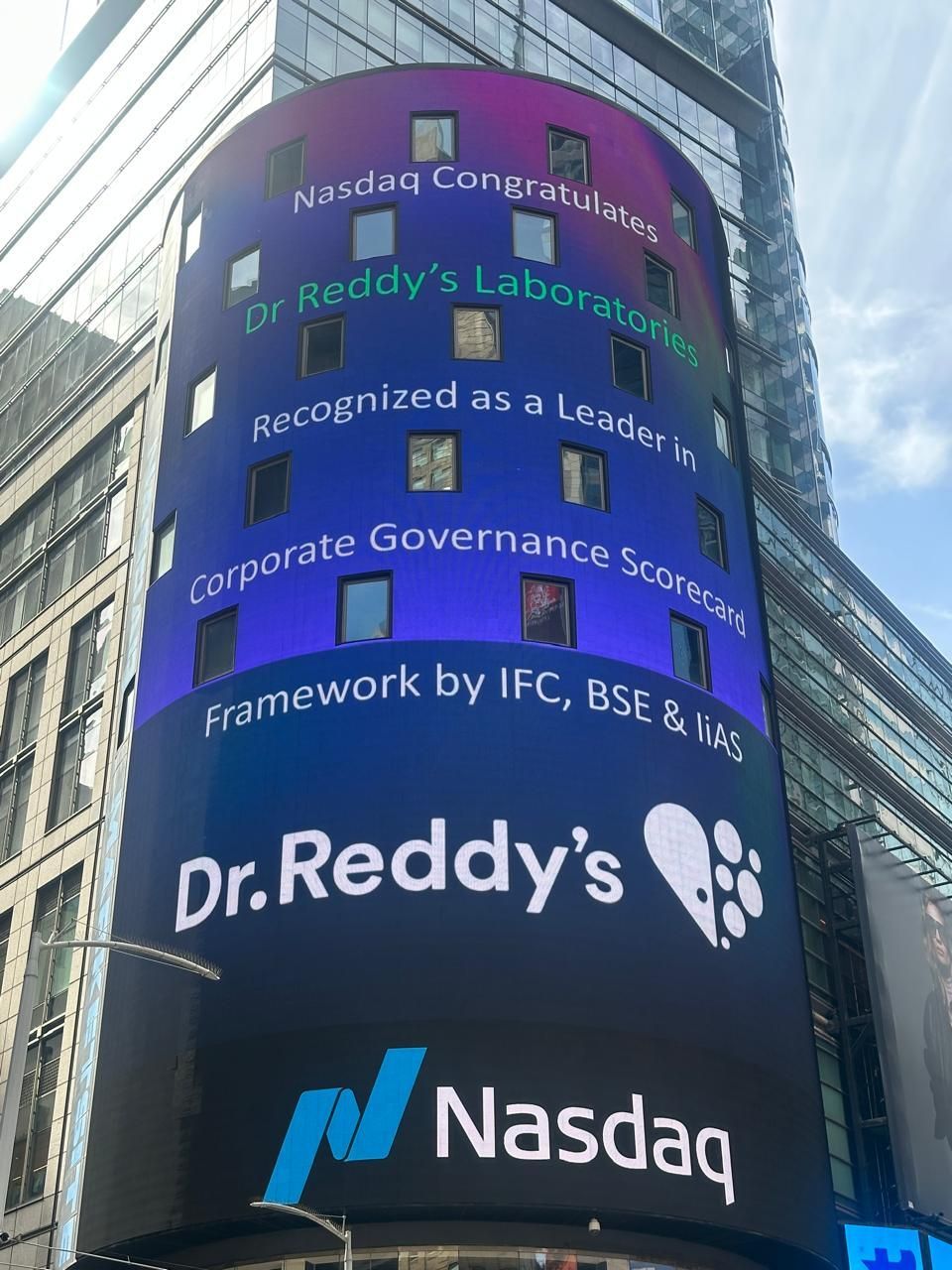 Nasdaq. Times Square. A Global Spotlight on Indian Corporate Governance.